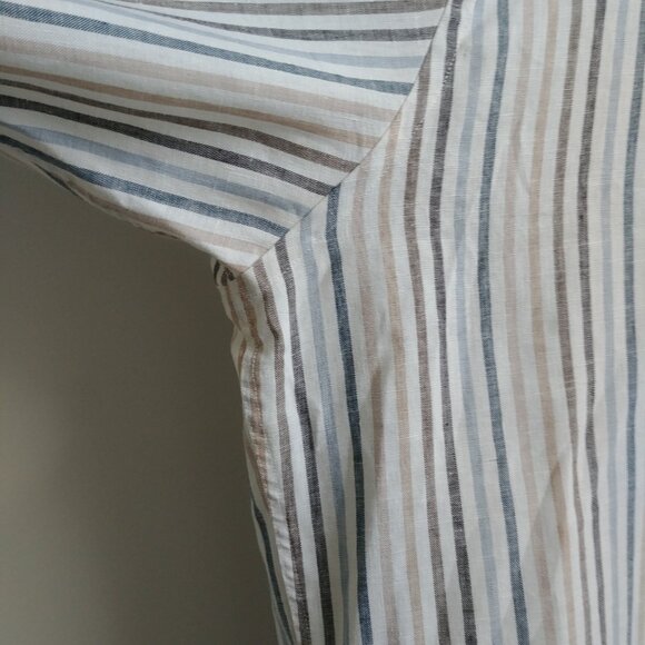 Jos A Bank 100% heavy linen striped button down Mens shirt - Picture 11 of 16
